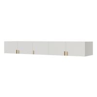 Nadstawka do szafy Napoli 5D 250 Biała (złoty uchwyt)