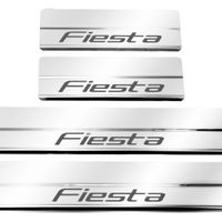 Listwa progowa FORD FIESTA MK8 Stal nierdzewna 304 połysk z czarnymi litera