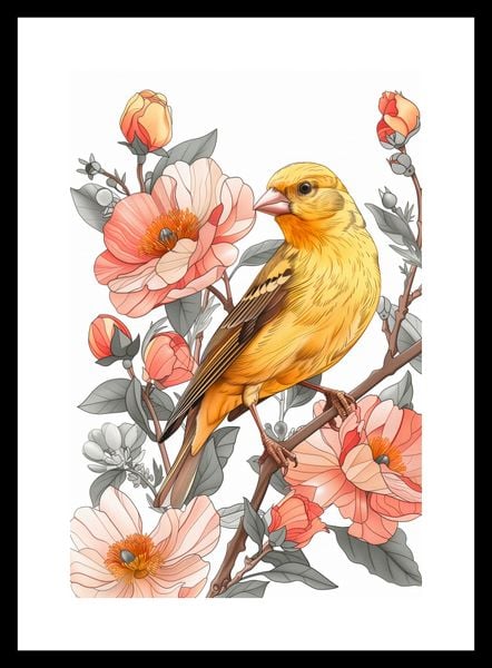 Plakat 20x30cm Wiosenny Śpiewaczek zdjęcie 3