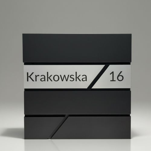 DUŻA SKRZYNKA NA LISTY Z ADRESEM NUMEREM DOMU ANTRACYT POCZTOWA GRAWEROWANA na Arena.pl