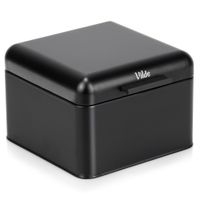 Mały Chlebak Czarny Metalowy Pojemnik Kuchenny na Pieczywo Chleb Bułki