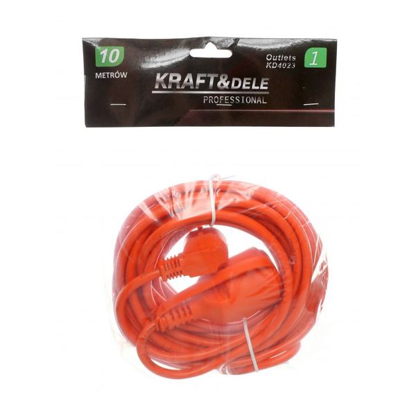 PRZEDŁUŻACZ OGRODOWY K&D 10 METRÓW 3x1,5 MM KD 4023 Z KLAPKĄ zdjęcie 7