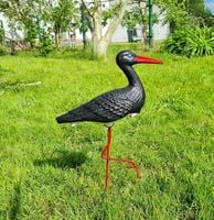 Figura ozdobna BOCIAN MAŁY H: 46cm czarny ogrodowa