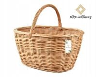 Polski Kosz na zakupy Koszyk na grzyby Średni Kosz Wiklina Sklep Wiklinowy
