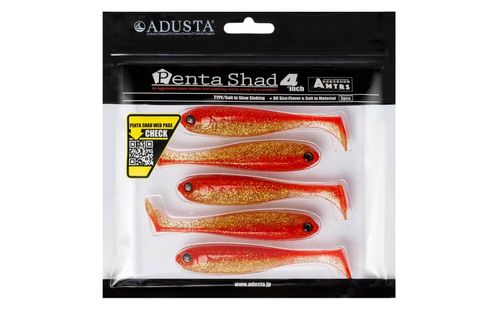 ADUSTA PENTA SHAD 116 RED GOLDEN SHAD 4 '' / 10 cm /kpl5 na Arena.pl