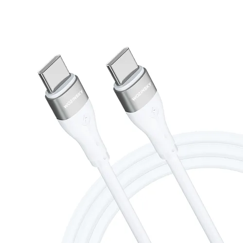 kabel wozinsky wstcc2 usb-c / usb-c pd 65w 2 m - biały na Arena.pl