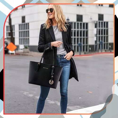 DAMSKA Czarna SKÓRZANA POJEMNA Miejska Klasyczna Na Ramię TORBA A4 TOREBKA na Arena.pl