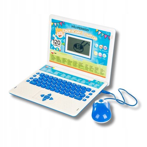 KOMPUTER dla dzieci ZABAWKOWY edukacyjny PREZENT dla chłopaka NIEBIESKI na Arena.pl