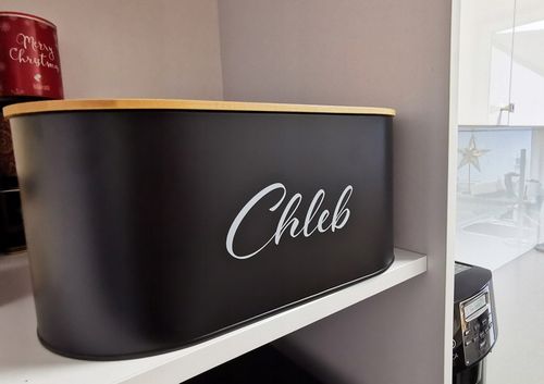 CHLEBAK POJEMNIK NA PIECZYWO Z POKRYWĄ DESKĄ DO KROJENIA CZARNY CH01 na Arena.pl