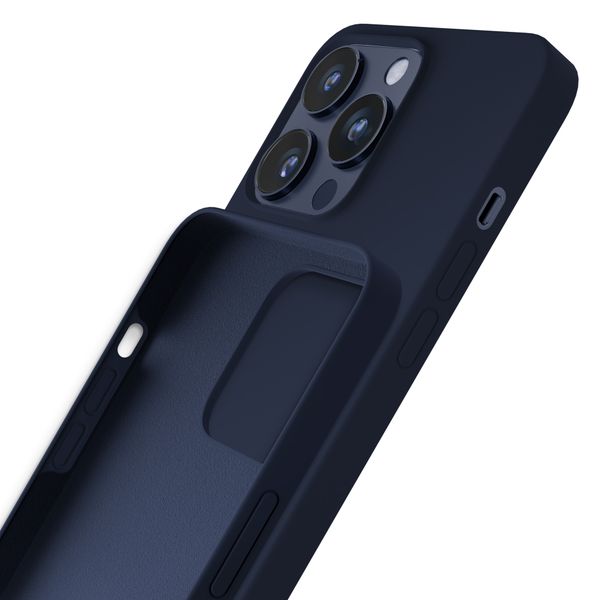 Apple iPhone 15 Pro - 3mk Silicone Case Dark Navy zdjęcie 5