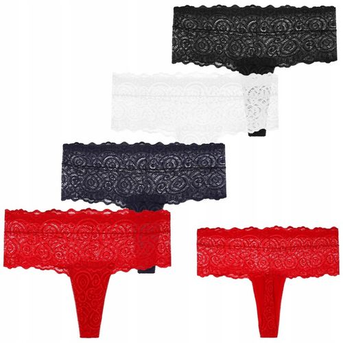 4x Figi Majtki Damskie Wykończone Koronką Seksowne Bawełniane MORAJ L na Arena.pl