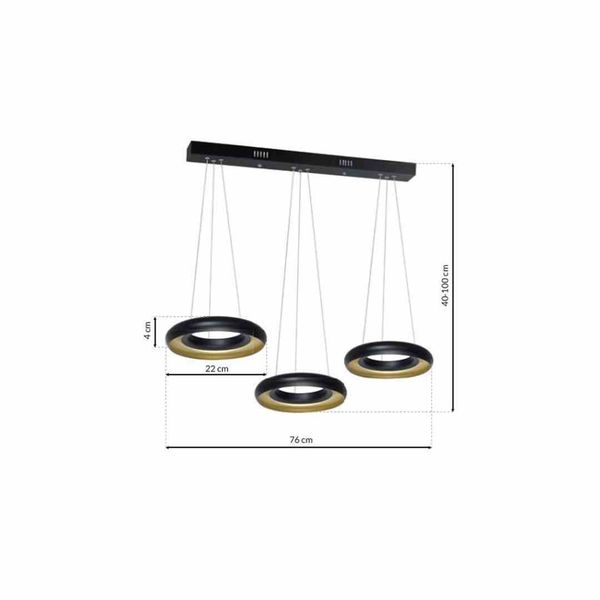 LAMPA WISZĄCA RONDO NERO 36W LED zdjęcie 7