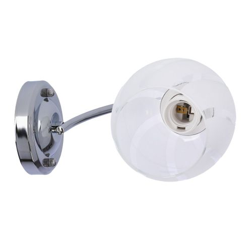 Prego lampa kinkiet chromowy 1x40W E27 klosz bezbarwny na Arena.pl