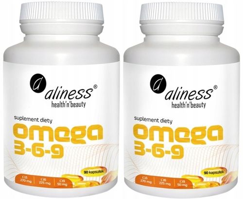 Aliness OMEGA 3-6-9 Olej lniany DHA EPA 180kaps. na Arena.pl