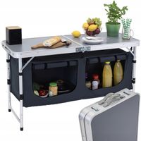 KUCHNIA TURYSTYCZNA SZAFKA stół składany ogrodowy walizka KEMPINGOWY stolik