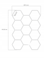 Lampa LED HEXAGON Panel Oświetlenie Warsztat Garaż Dom 297 x 412 5500-6000K