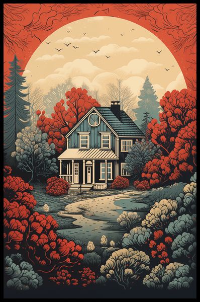 Plakat 56,6x86,4cm Idylla Rustykalna zdjęcie 2