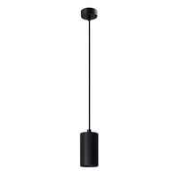 Tubo lampa wisząca czarny 1x25W GU10 klosz 10cm czarny