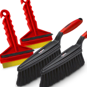 2X SKROBACZKA DO SZYB Z MOSIĘŻNYM OSTRZEM + 2X SZCZOTKA ZMIOTKA DO ŚNIEGU