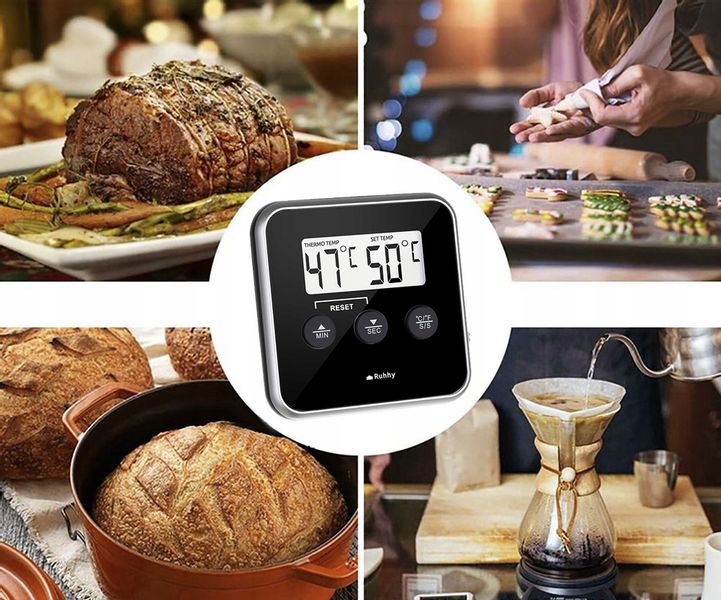 TERMOMETR KUCHENNY DO PIEKARNIKA LODÓWKI SONDA LCD zdjęcie 12