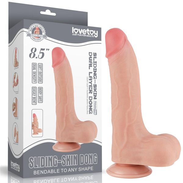 8.5'' Sliding Skin Dual Layer Dong Flesh zdjęcie 1