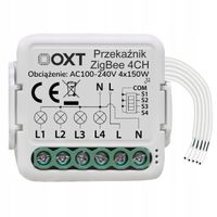Moduł OXT inteligentny mini przekaźnik 4 obwody oświetlenie ZigBee TUYA