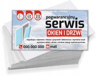 Wizytówki firmowe REKLAMOWE Foliowane 1000 szt SERWIS OKIEN DRZWI
