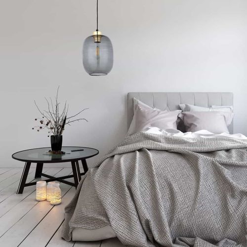 Owalna lampa wisząca Omega 4572 TK Lighting szklana czarna przydymiona na Arena.pl