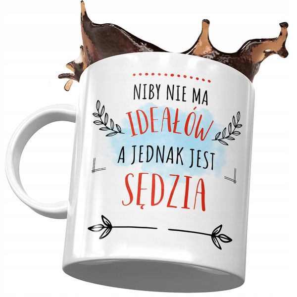 Kubek Dla Sędziego Idealny Sędzia Z Nadrukiem Ze Zdjęciem zdjęcie 1