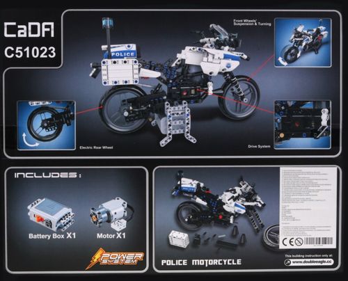 KLOCKI 539szt TECHNIC motor policja na Arena.pl