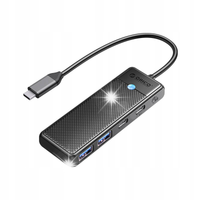 Hub PAPW2AC-C3 rozdzielacz USB-C na USB-A USB-C - czarny