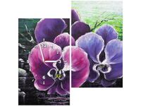 60X60CM ZEGAR STORCZYK STAWEM OBRAZ DREWNO ŚCIAN KWADRAT