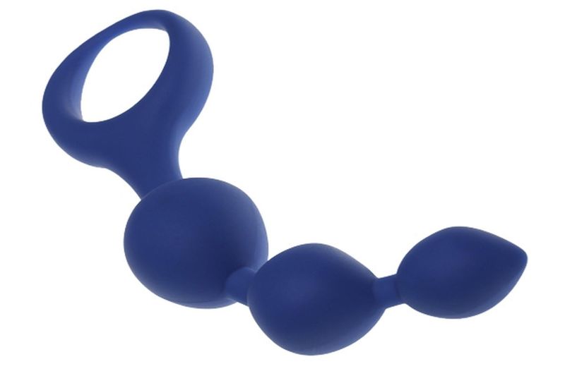 Plug/kulki-Dildo Silic. Triball. Amuse-G. Blue zdjęcie 2