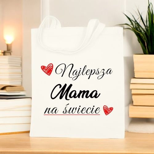 TORBA BAWEŁNIANA PREMIUM NA ZAKUPY Z NADRUKIEM PREZENT DLA MAMY WZORY na Arena.pl