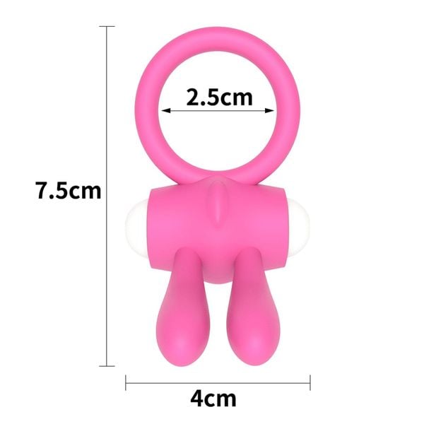 Power Clit Silicone Cockring Pink zdjęcie 6