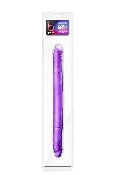 B Yours 16Inch Double Dildo Purple zdjęcie 1