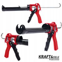 Pistolet wyciskacz do silikonu kleju mas fug 300 ml kraft&dele KD10720