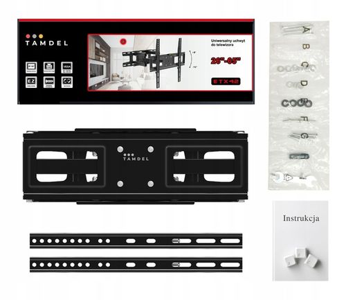UCHWYT DO TELEWIZORA 26-65 CALI SOLIDNY OBROTOWY REGULOWANY EXTRA na Arena.pl