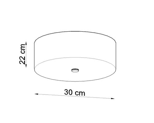 Sufitowa LAMPA okrągła SL.0760 abażurowy plafon nowoczesny czarny na Arena.pl