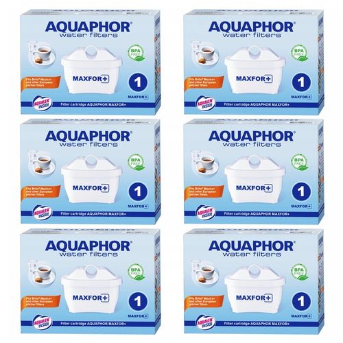 Wkłady filtrujące do dzbanka, filtry do wody Aquaphor Maxfor plus+, 6 szt. na Arena.pl
