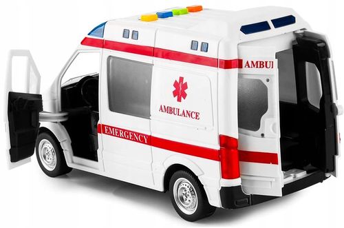 KARETKA AMBULANS SAMOCHÓD AUTO POGOTOWIE z Dźwiękiem I Światłem NA NAPĘD na Arena.pl
