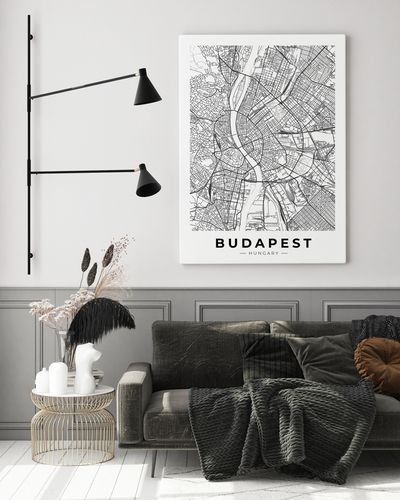Plakat Budapeszt mapa plan miasta 50x70 cm na Arena.pl