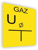 Tablica armatury upustowej znak nadruk 20x15 cm dużo wzorów