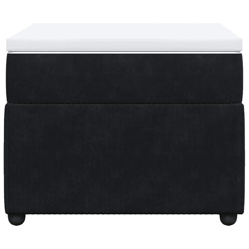 Łóżko kontynentalne z materacem, czarne, aksamit 90x200 cm na Arena.pl