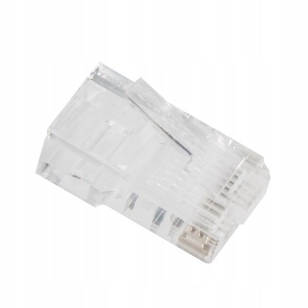 100X WTYK WTYKI KOŃCÓWKI WTYCZKA RJ45 8P8C UTP CAT KAT.5E PRZELOTOWE LANBER zdjęcie 4