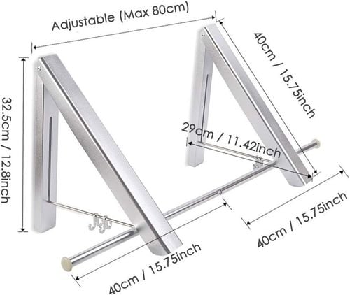 Wieszak ścienny na ubrania składany Srebrny na Arena.pl