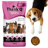 THANK'Q Pełnoporcjowa karma dla psa o smaku jagnięciny z witaminami 20 kg