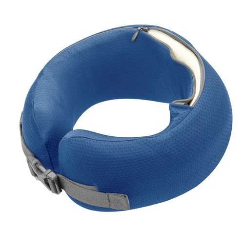 Poduszka podróżna EASY NAP średnia niebieska + opaska na oczy na Arena.pl