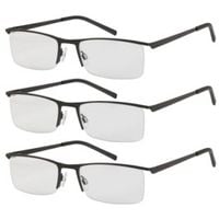 Okulary do czytania 3 szt +2 metalowa oprawka swe