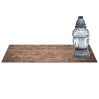 SZKLANA PODSTAWKA POD ZNICZE z dedykacją 60x30cm Mur 215d